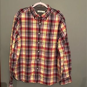 Nautica mens long sleeve plaid shirt
